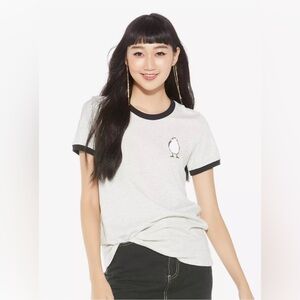 Her Universe Star Wars: The Last Jedi Flocked Porg Ringer T-Shirt